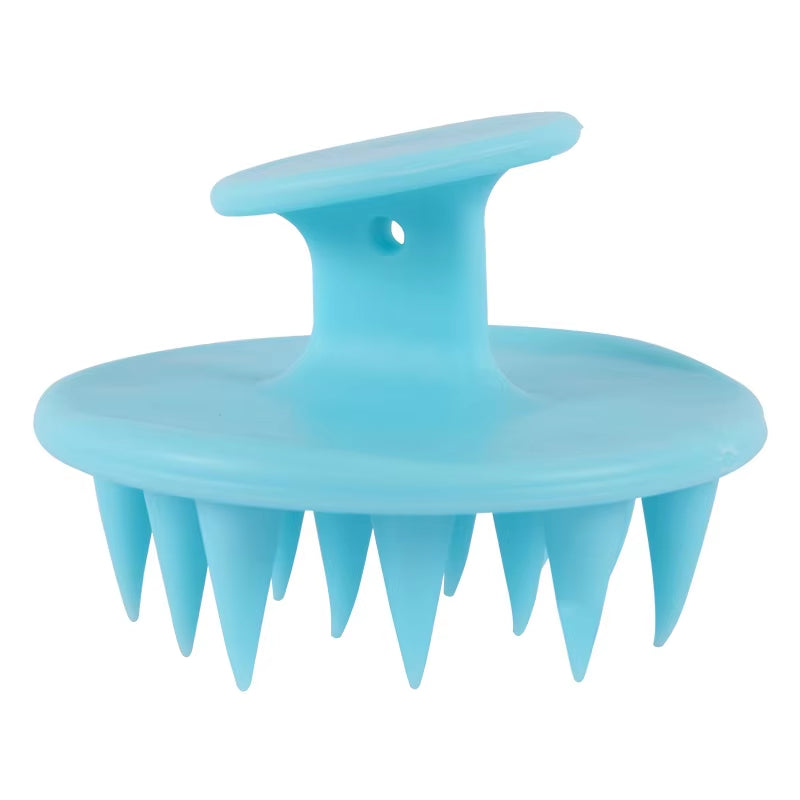 Silicone Scalp Massager and Shampoo Brush for Long, Curly, and Thick Hair with Stiff Spikes for Effective Exfoliation