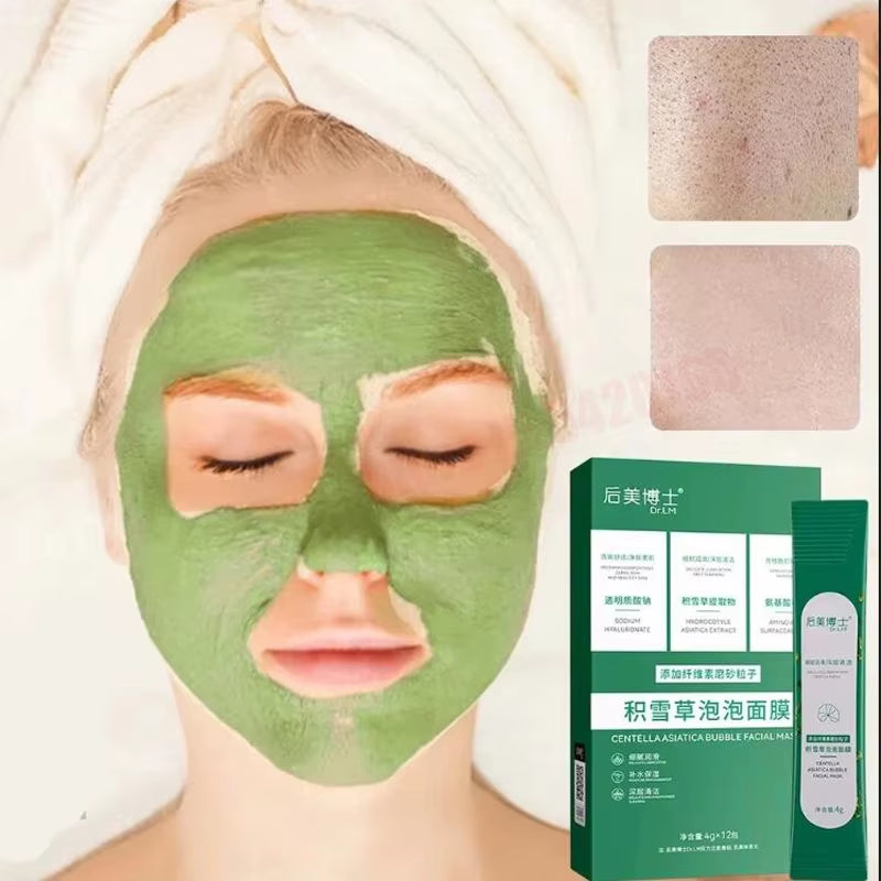 Deep Cleansing Hydrating Bubble Mask with Centella Asiatica for Blackhead Removal and Purification