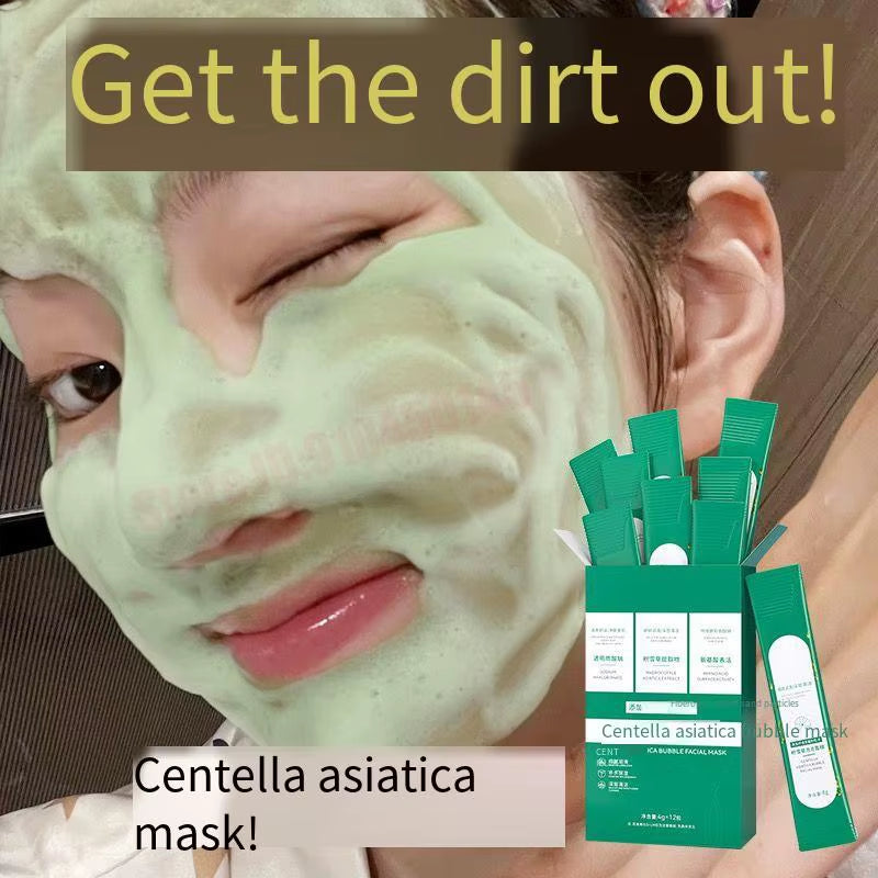 Deep Cleansing Hydrating Bubble Mask with Centella Asiatica for Blackhead Removal and Purification