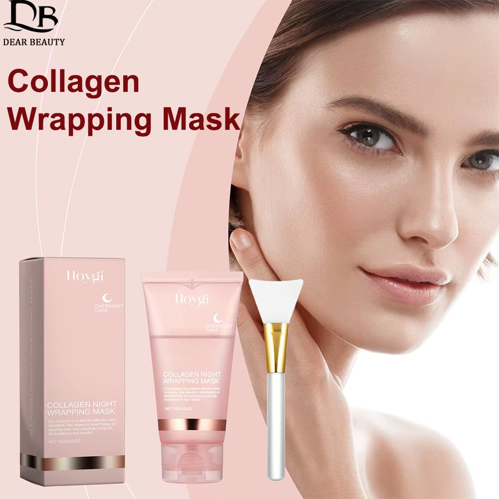 Collagen Peel-Off Face Mask - Deeply Hydrating and Moisturizing Night Cream for Firming Skin (75/150ML)