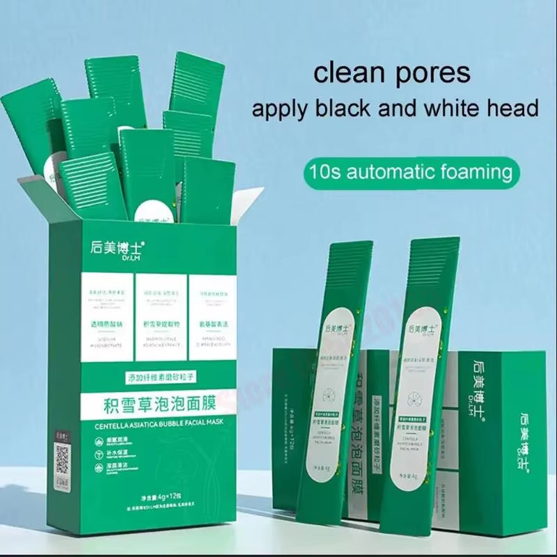 Deep Cleansing Hydrating Bubble Mask with Centella Asiatica for Blackhead Removal and Purification