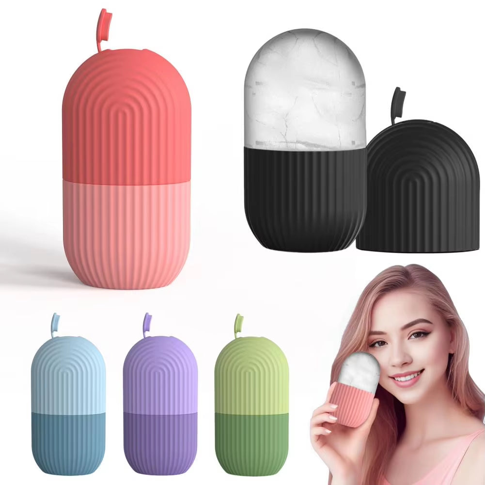 Reusable Ice Roller for Puffy Eyes and Facial Massage - Skin Cooling Tool for Pore Contraction and Skincare