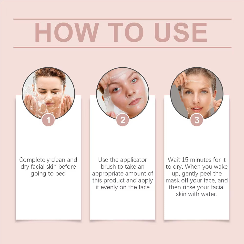 Collagen Peel-Off Face Mask - Deeply Hydrating and Moisturizing Night Cream for Firming Skin (75/150ML)