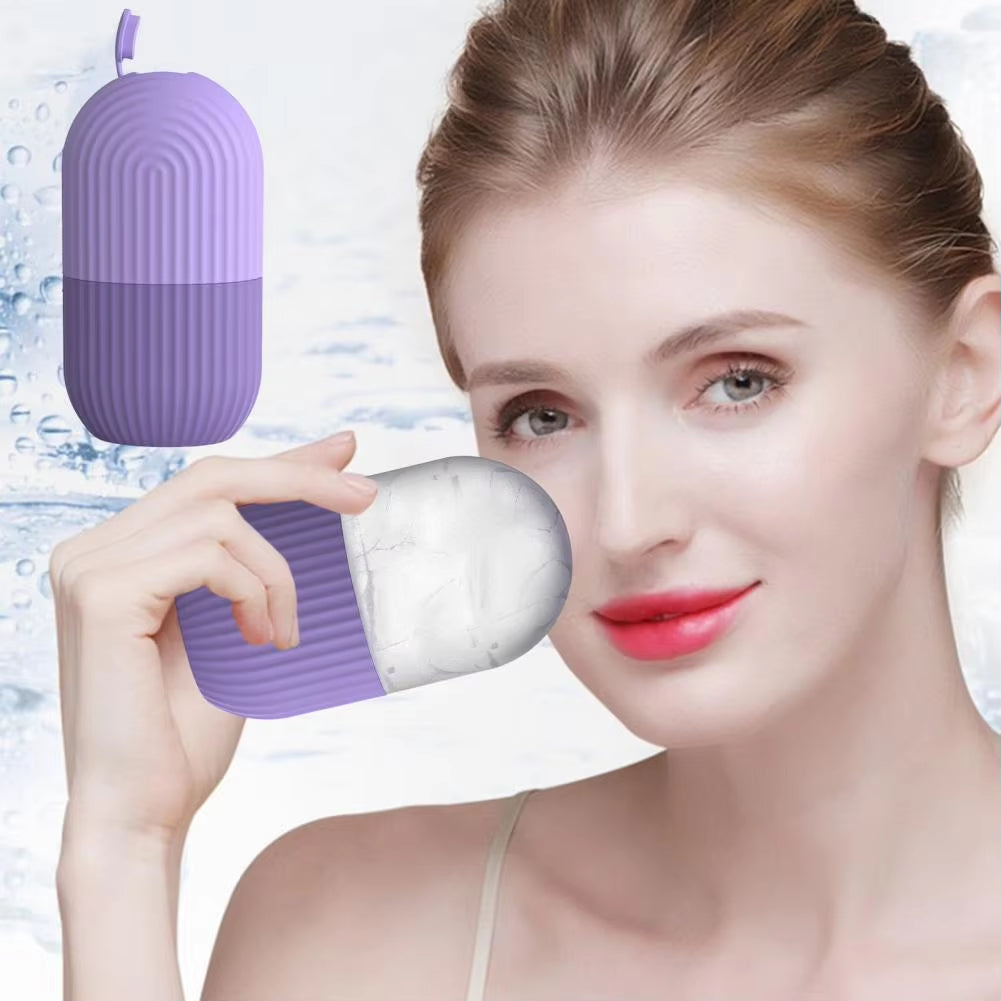 Reusable Ice Roller for Puffy Eyes and Facial Massage - Skin Cooling Tool for Pore Contraction and Skincare