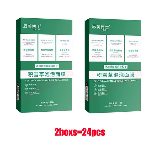 Deep Cleansing Hydrating Bubble Mask with Centella Asiatica for Blackhead Removal and Purification