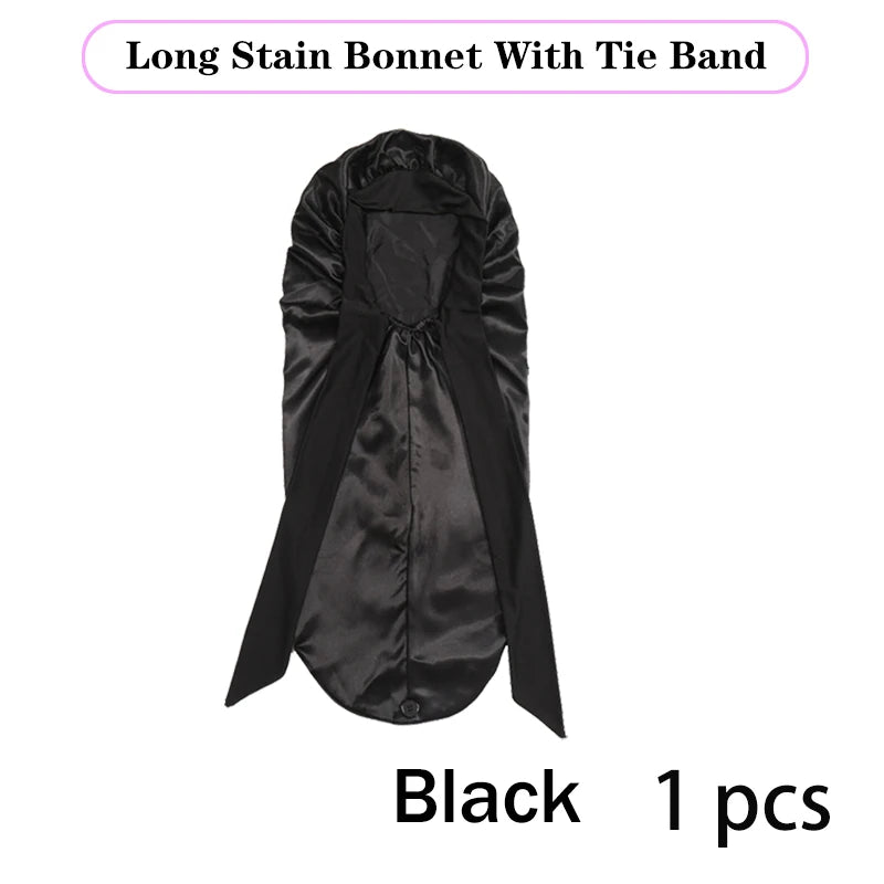 Extra Large Soft Satin Bonnet for Natural and Curly Hair with Adjustable Tie for Comfortable Sleep - 1 Piece