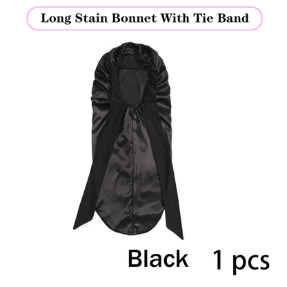 Extra Large Soft Satin Bonnet for Natural and Curly Hair with Adjustable Tie for Comfortable Sleep - 1 Piece