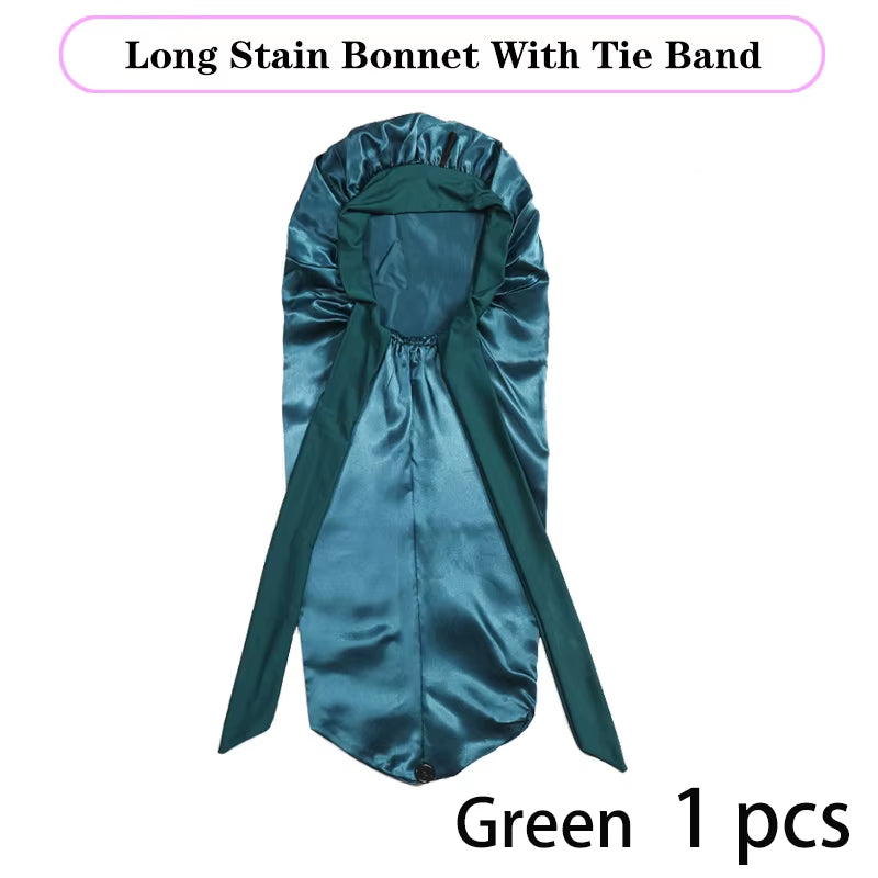 Extra Large Soft Satin Bonnet for Natural and Curly Hair with Adjustable Tie for Comfortable Sleep - 1 Piece