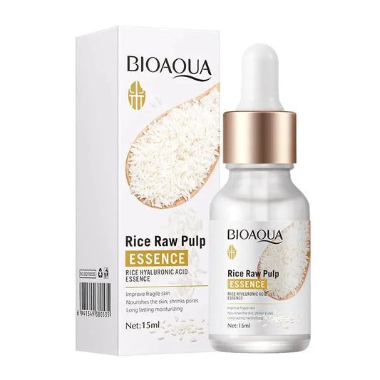 BIOAQUA Rice Raw Pulp Serum with Hyaluronic Acid - Nourishing, Moisturizing, Brightening, and Firming Facial Essence for Skin Care