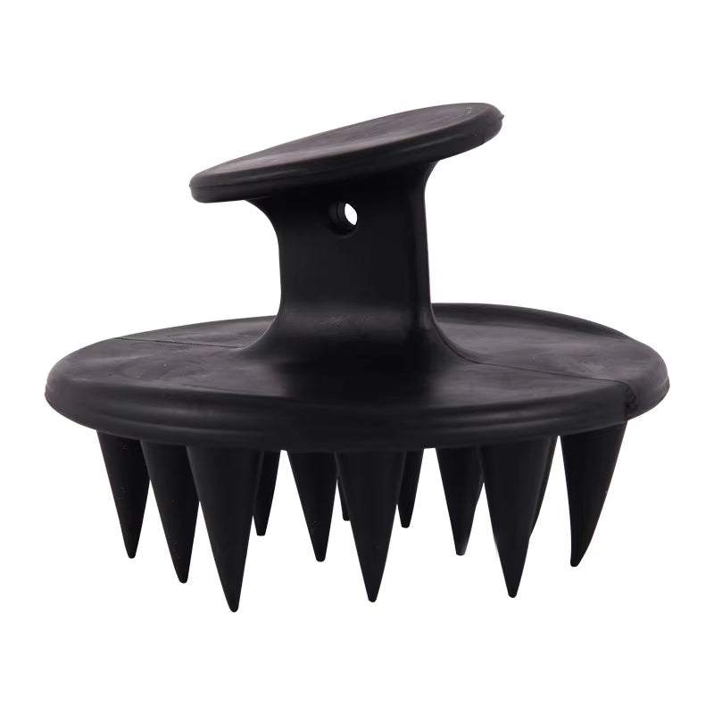 Silicone Scalp Massager and Shampoo Brush for Long, Curly, and Thick Hair with Stiff Spikes for Effective Exfoliation