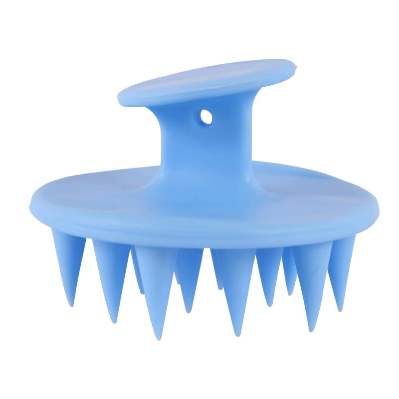 Silicone Scalp Massager and Shampoo Brush for Long, Curly, and Thick Hair with Stiff Spikes for Effective Exfoliation